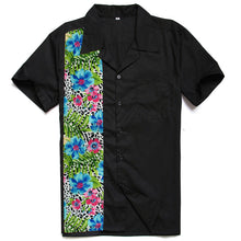 Load image into Gallery viewer, New Mens Hawaiian Shirt Short Sleeve Leopard Palm Floral Rockabilly Shirt Big Sizes Summer Cotton Casual camisa hawaiana hombre