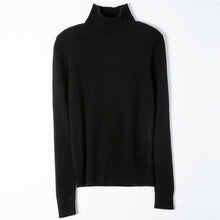 Load image into Gallery viewer, Real 35 Goat Cashmere Sweater Women 2019 Fashion Loose Pullover Bottoming Shirt Mock Neck Knitted Christmas Sweaters Knitwear