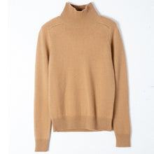 Load image into Gallery viewer, Real 35 Goat Cashmere Sweater Women 2019 Fashion Loose Pullover Bottoming Shirt Mock Neck Knitted Christmas Sweaters Knitwear
