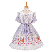 Load image into Gallery viewer, Lolita Dress Sweet Purple Victorian Shirt Tea Party Outfit Christmas Costume Princess Dress Flower Girl Cat Dog Cherry Plus Size