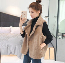Load image into Gallery viewer, Autumn and winter Plush vest vest vest women 2019 new style college style sleeveless waistband christmas shirt  harajuku