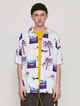 Load image into Gallery viewer, Coconut tree beach full version digital printing Hawaiian wind loose shirt male trend