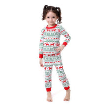 Load image into Gallery viewer, Kaiya Angel Christmas Pajamas Boutique Outfits Baby Clothing Green Stripe Christmas Children Clothing Shirt Leggings Suit 2 Pcs