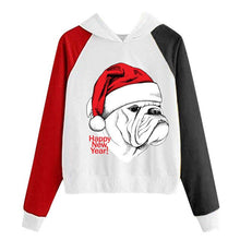 Load image into Gallery viewer, New Women Coats Christmas Blouses Ladies Sweatershirts Print Hooded Long Sleeves Sweatshirt Hooded Pullover Tops Outwear Shirts