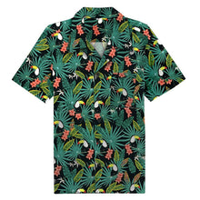 Load image into Gallery viewer, 2019 Summer Men Shirts Casual Short Sleeve Hawaiian Shirt Men Cotton Big Size Toucan Floral Shirt Men camisa hawaiana hombre