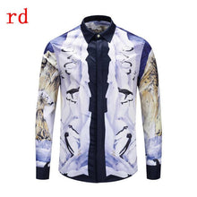 Load image into Gallery viewer, F.N.JACK 2019 New Fashion Men Shirt  Long Sleeve Slim Fit Business Man Shirt Casual Male Hawaiian Shirts Printed Shirt Men