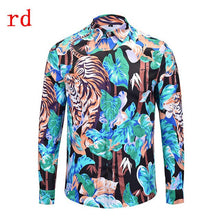 Load image into Gallery viewer, F.N.JACK 2019 New Fashion Men Shirt  Long Sleeve Slim Fit Business Man Shirt Casual Male Hawaiian Shirts Printed Shirt Men