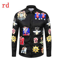 Load image into Gallery viewer, F.N.JACK 2019 New Fashion Men Shirt  Long Sleeve Slim Fit Business Man Shirt Casual Male Hawaiian Shirts Printed Shirt Men