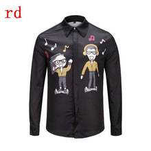 Load image into Gallery viewer, F.N.JACK 2019 New Fashion Men Shirt  Long Sleeve Slim Fit Business Man Shirt Casual Male Hawaiian Shirts Printed Shirt Men