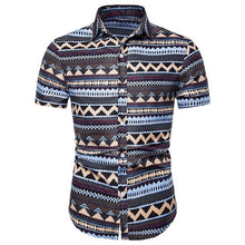 Load image into Gallery viewer, New Summer Hawaiian Print Short Sleeve Flower Shirt Loose Fat Big Size Shirt Men's Casual Short Sleeve Beach Shirt